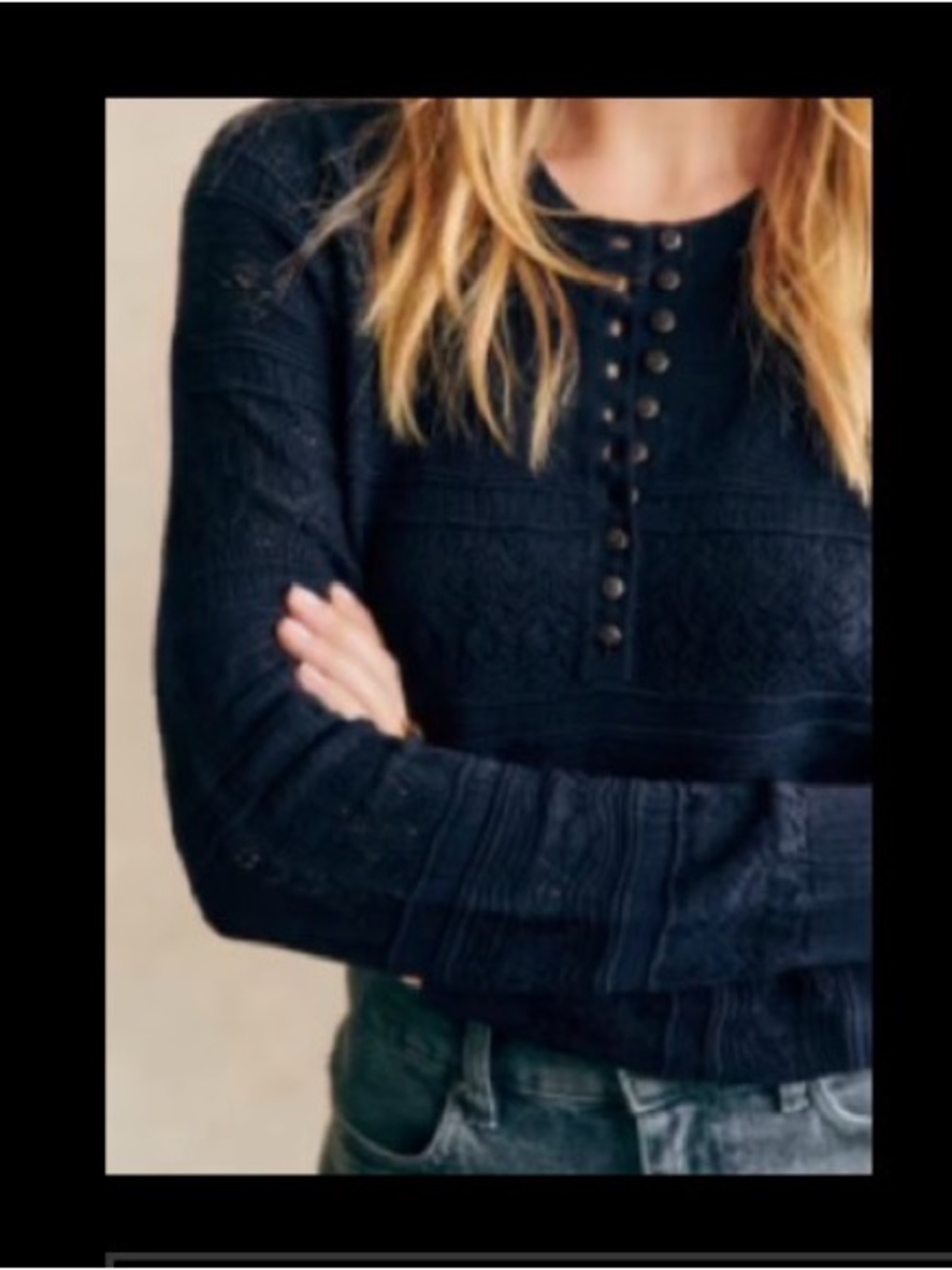 Sezane Lyna Jumper Navy - Size M